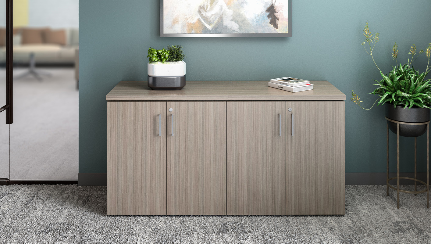 Foundation credenza in an office. 