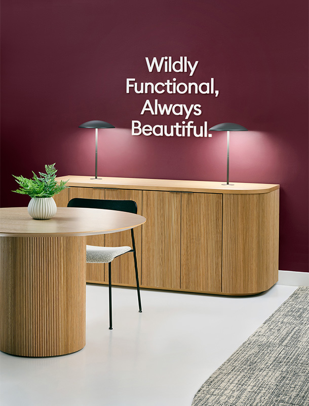 Foundation drum with Luna credenza. 
