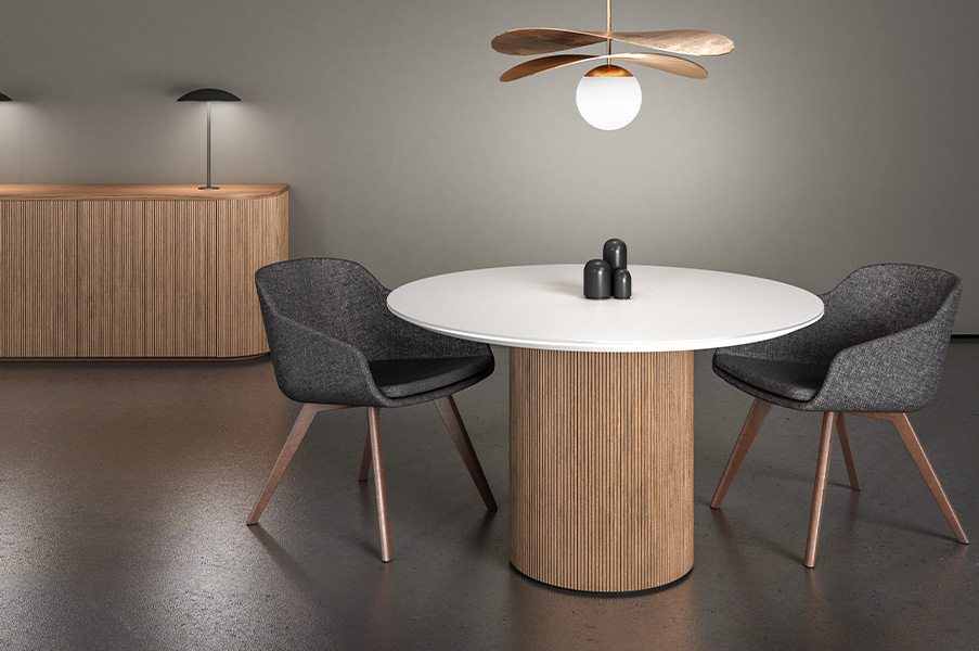 Foundation drum and luna credenza. 