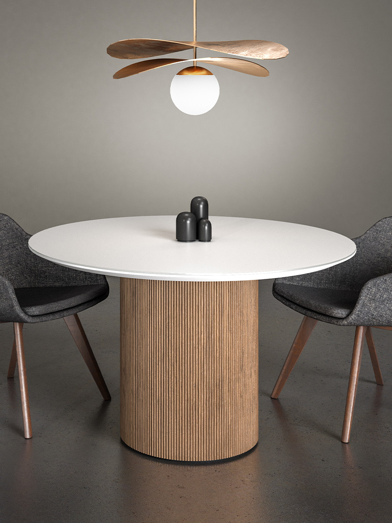 Foundation drum with chairs. 