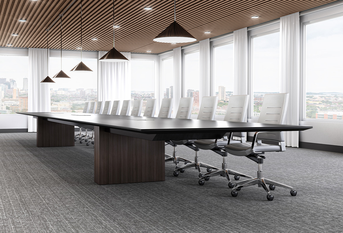Foundation EX table in a conference room. 