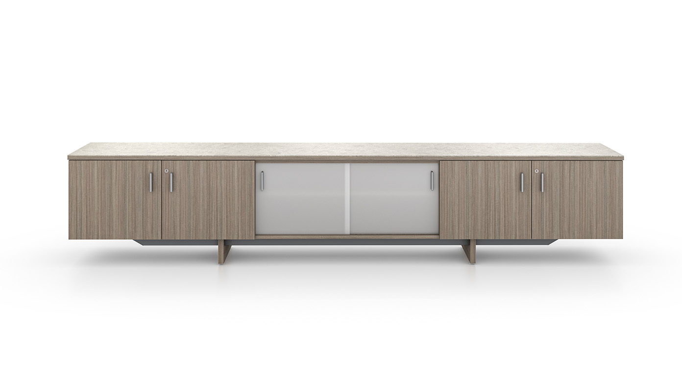 Foundation EX credenza with white background. 