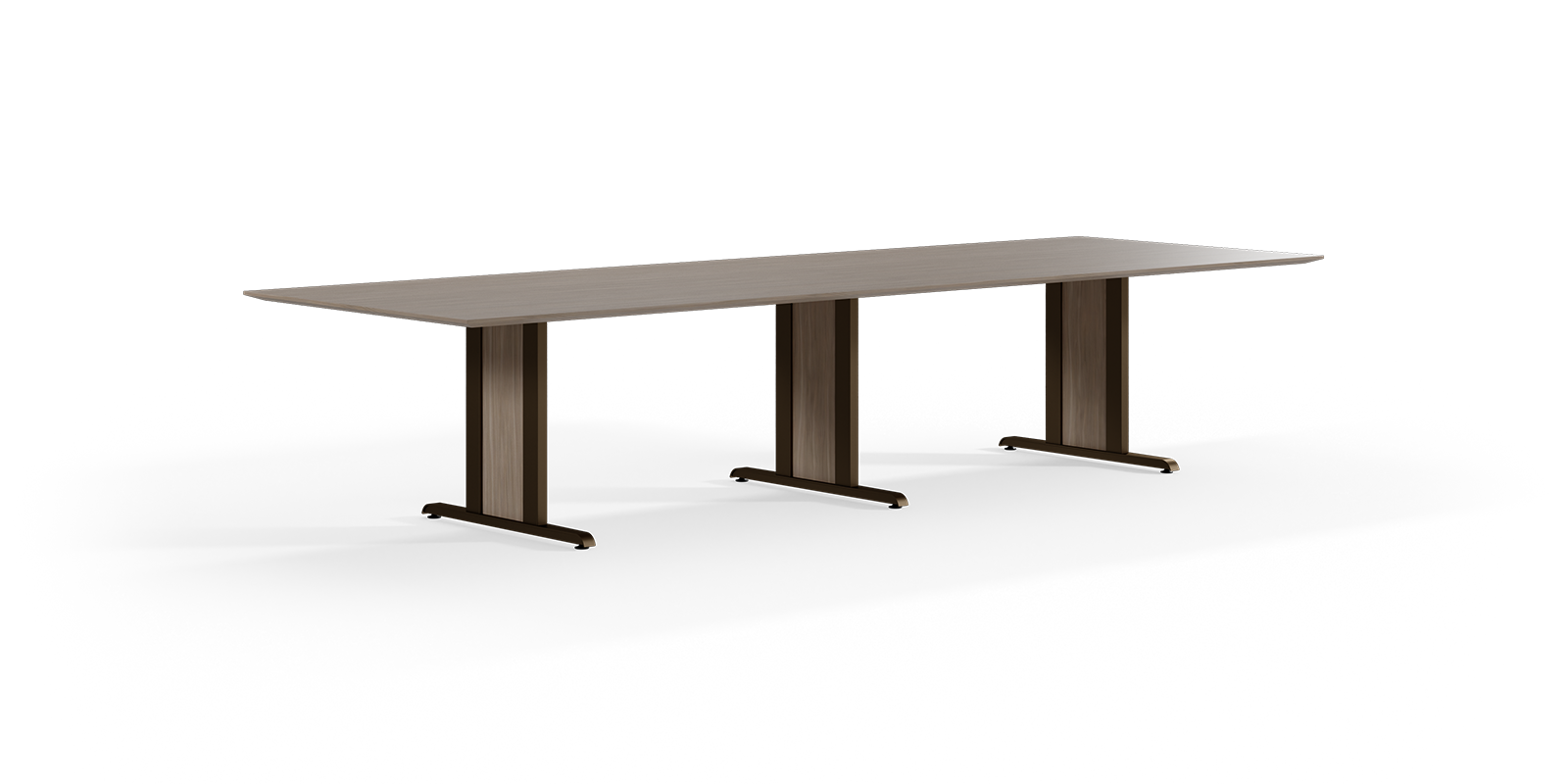 Impression conference table with white background. 