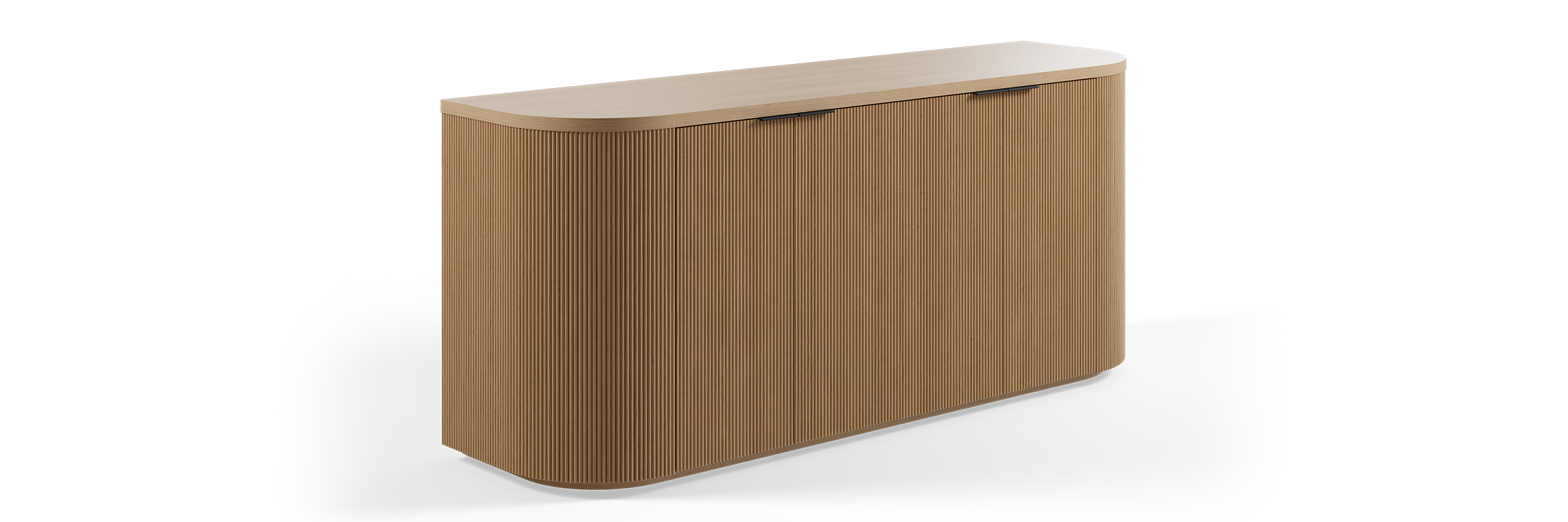 Luna credenza with tambour. 