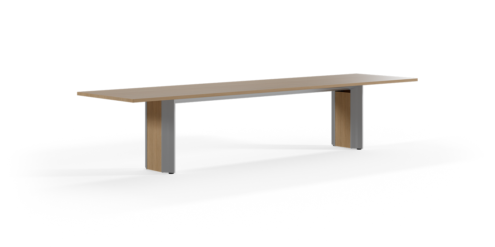 Stealth conference table on white background.