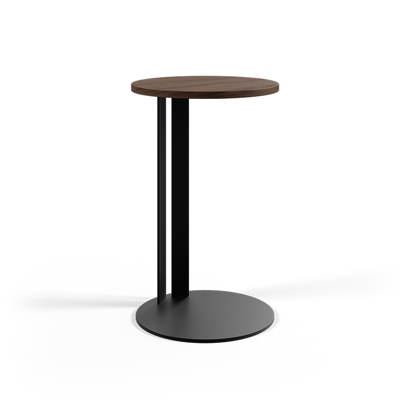 Tangent laptop table on white background. 