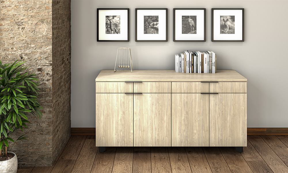 Impression Credenza against wall
