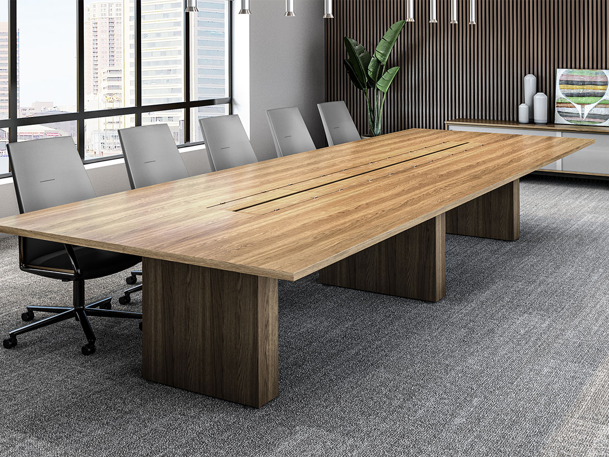 Foundation power kit in a conference table. 
