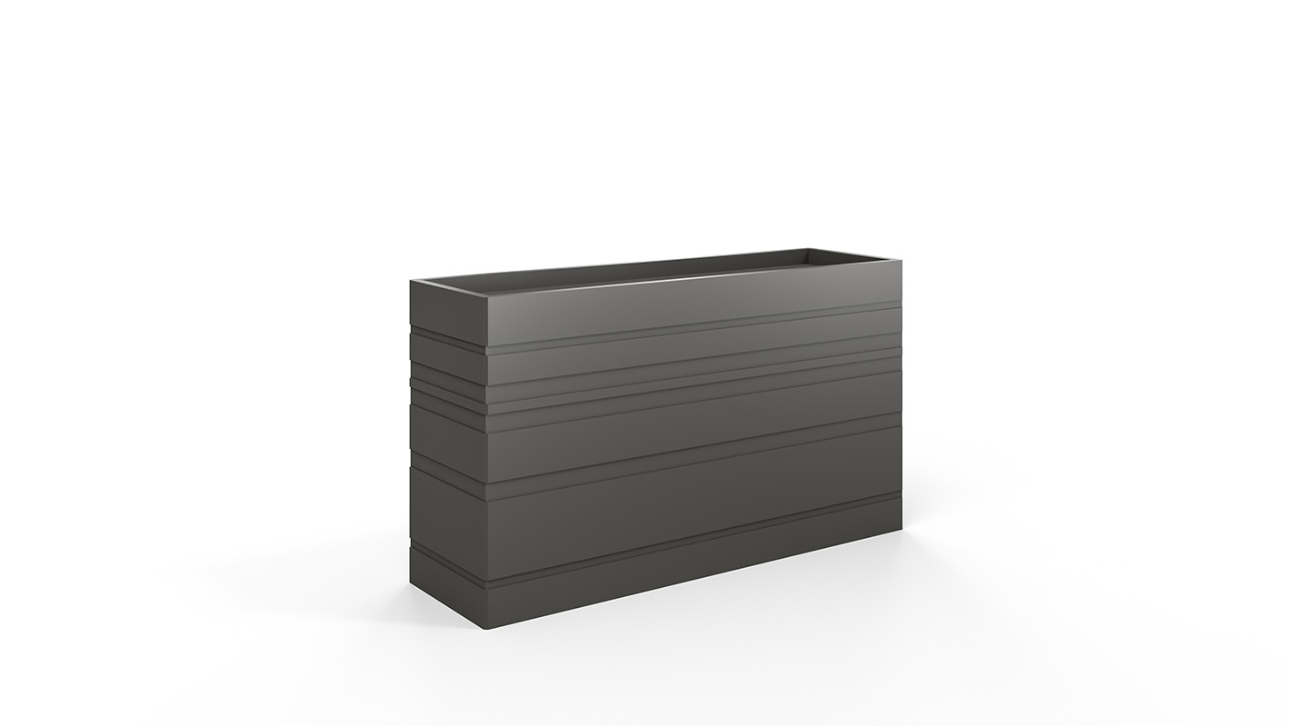Terra Planter with Horizontal Accents on white background