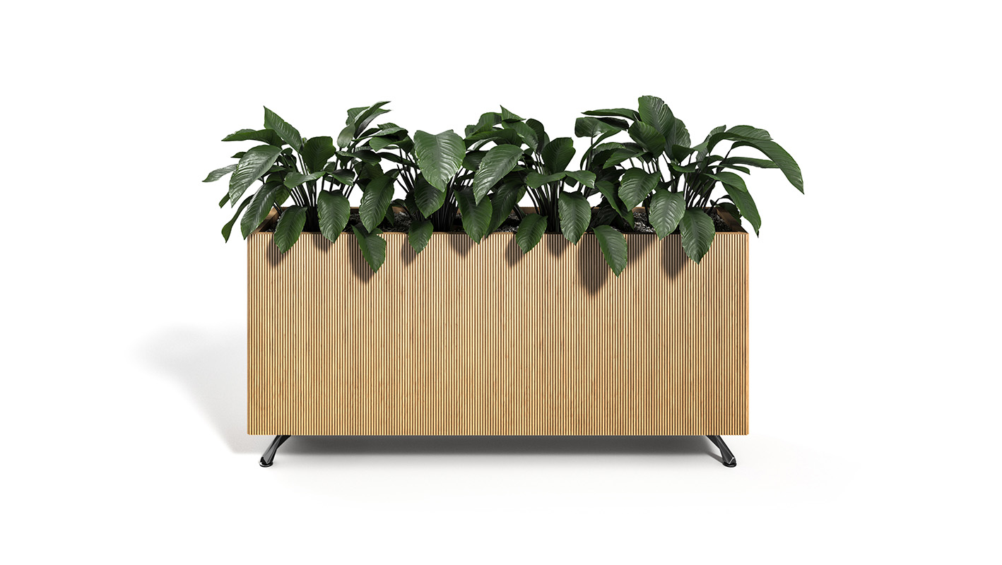 Terra planter on white background. 