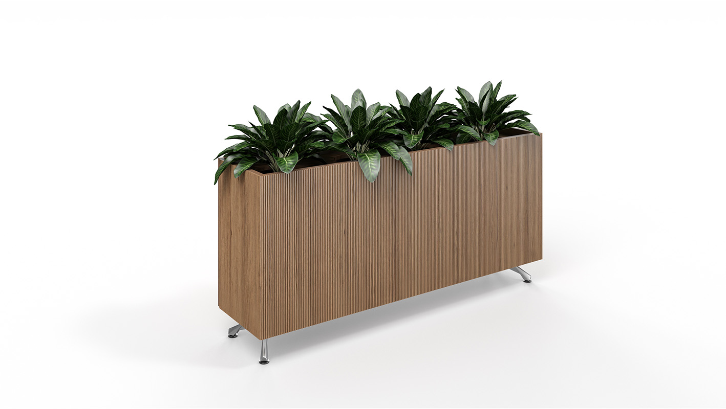 Terra planter on white background. 