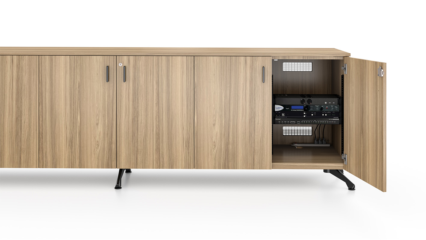 Zori credenza on a white background. 