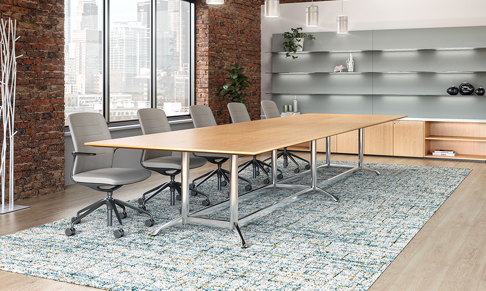 Zori Conference table with coordinating Cayman Conference Wall