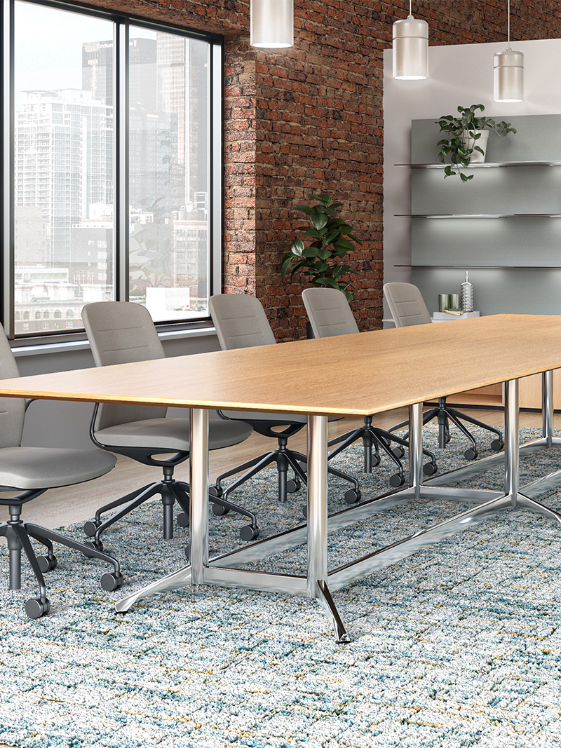 Zori Conference table with coordinating Cayman Conference Wall