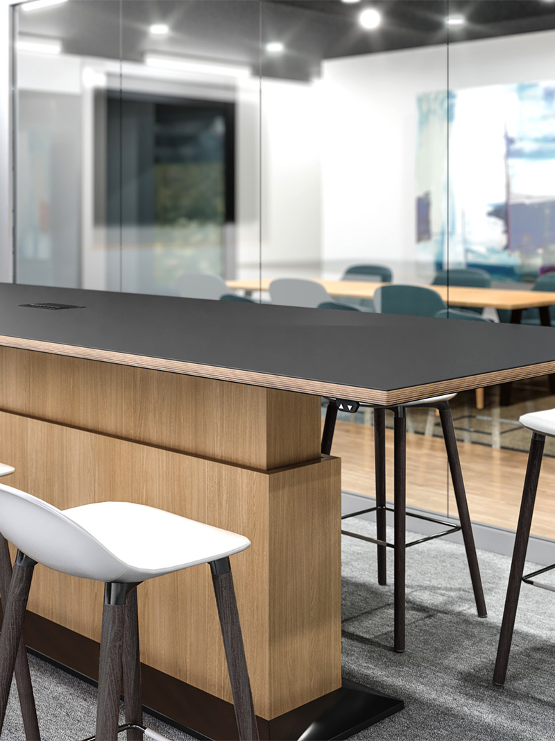Lugano Conference table in conference room with TV