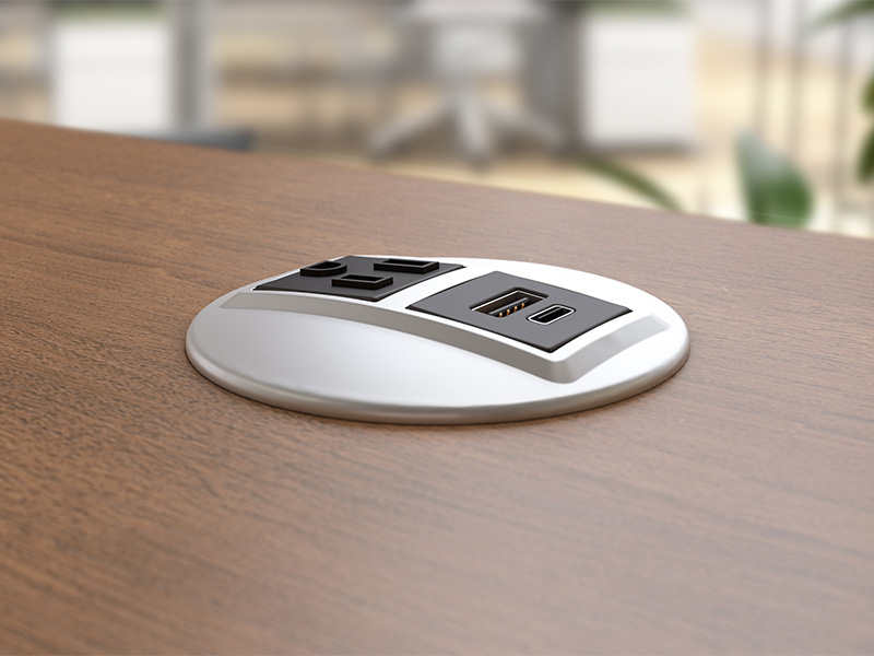 Node power unit in conference table top