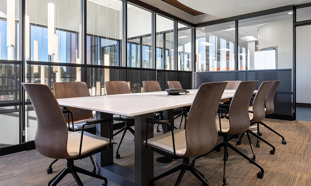 Statement Conference table in conference room