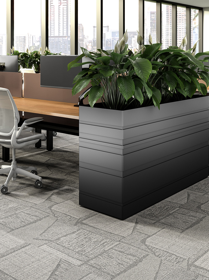Terra Planter in end-of-run open-plan configuration