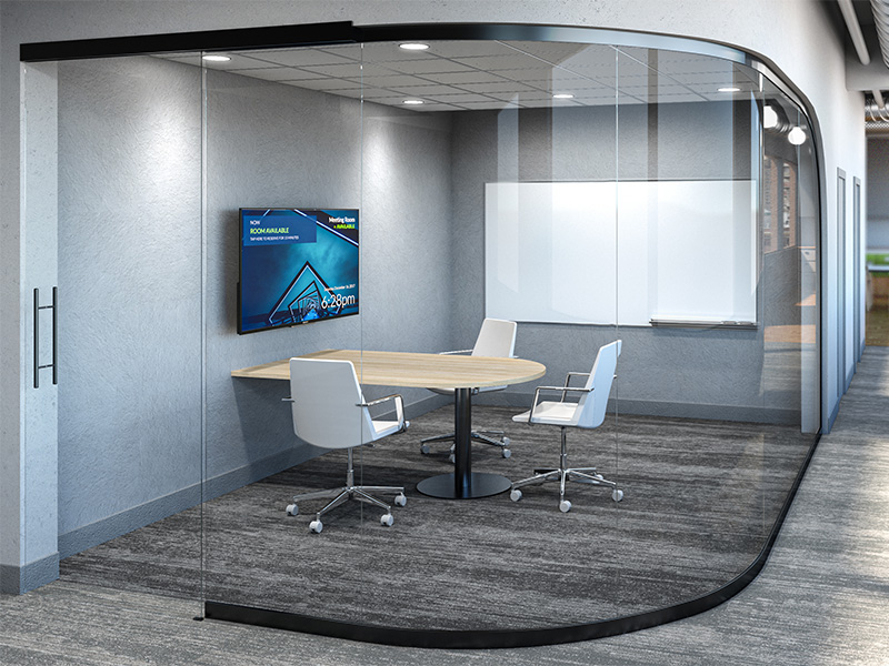 Preconfigured Videosharing Table in private meeting space