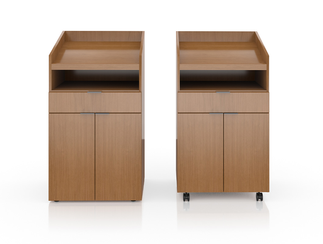 Foundation lectern on white background. 