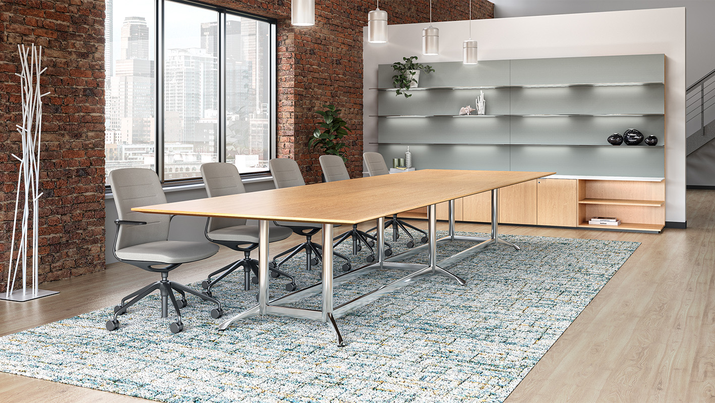 Zori Conference and Cayman Conference wall  table in conference room