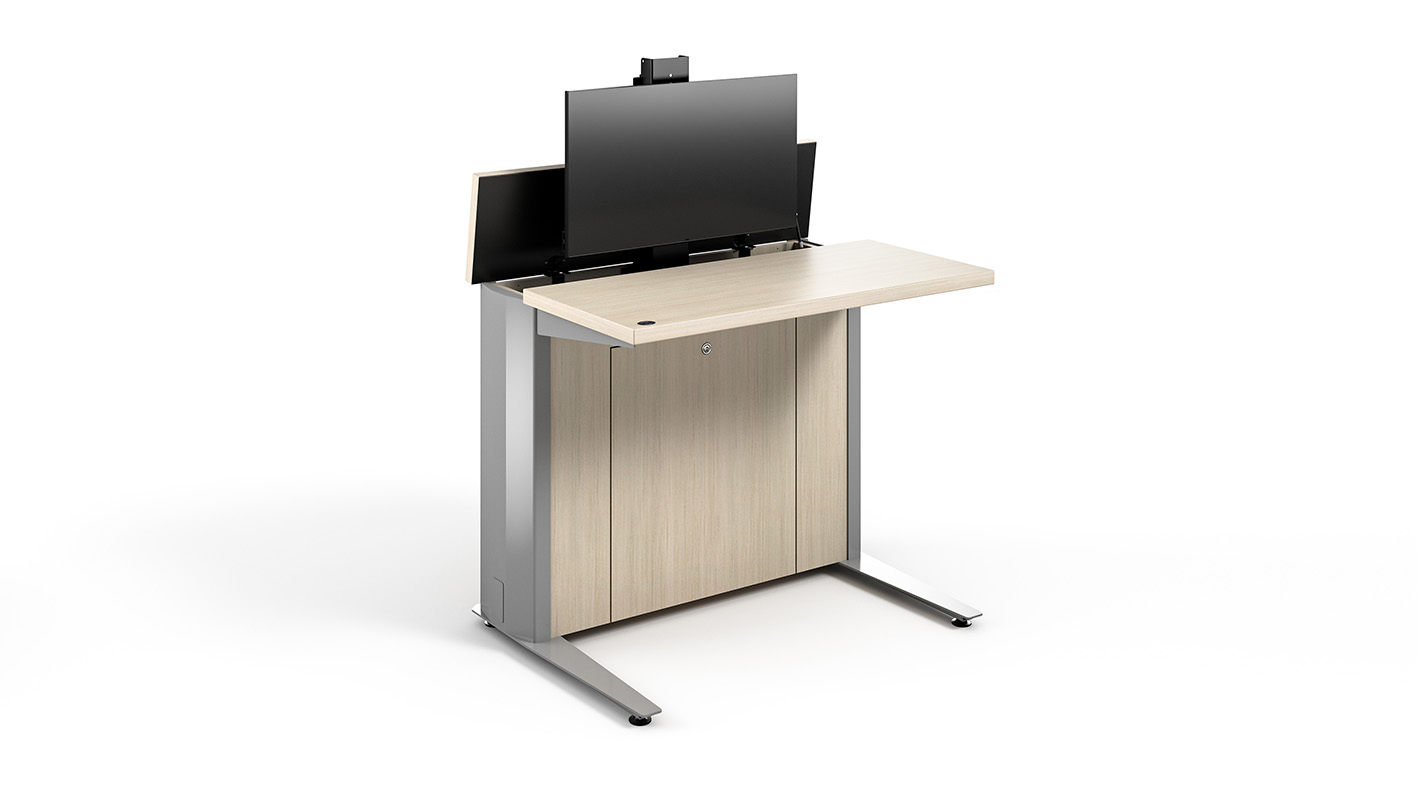 Zori Monitor Lift table against white background