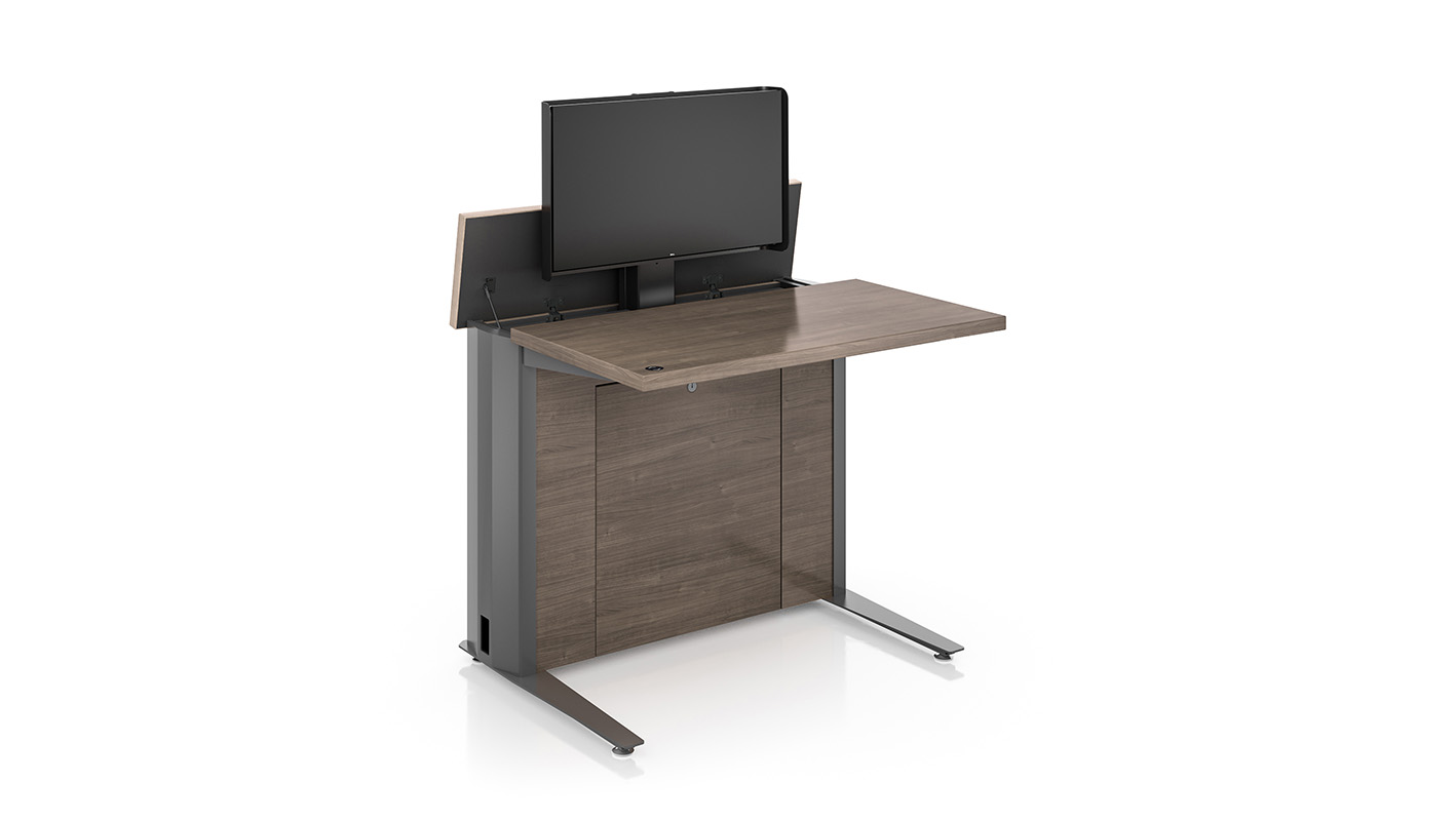 Zori Monitor Lift Table against white background