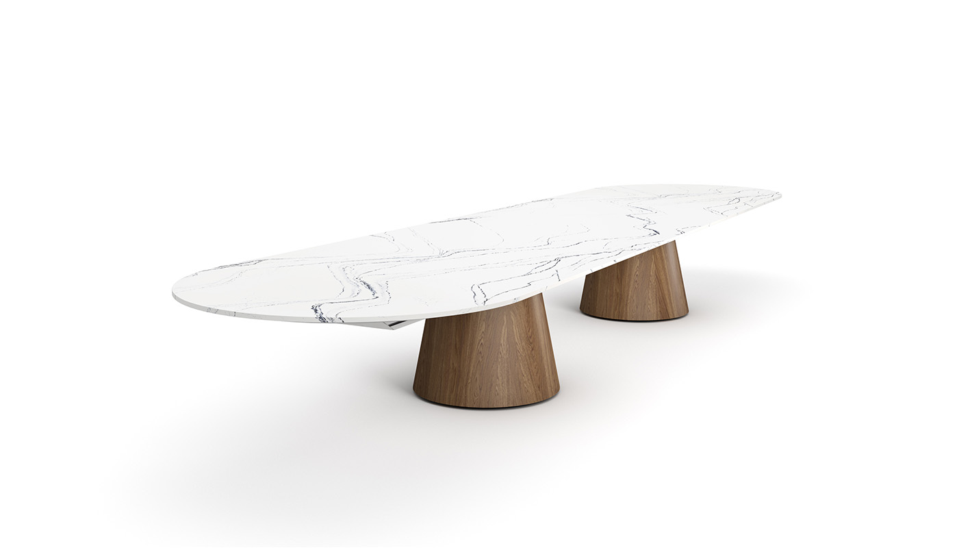 Foundation tapered drum EX table on white background. 
