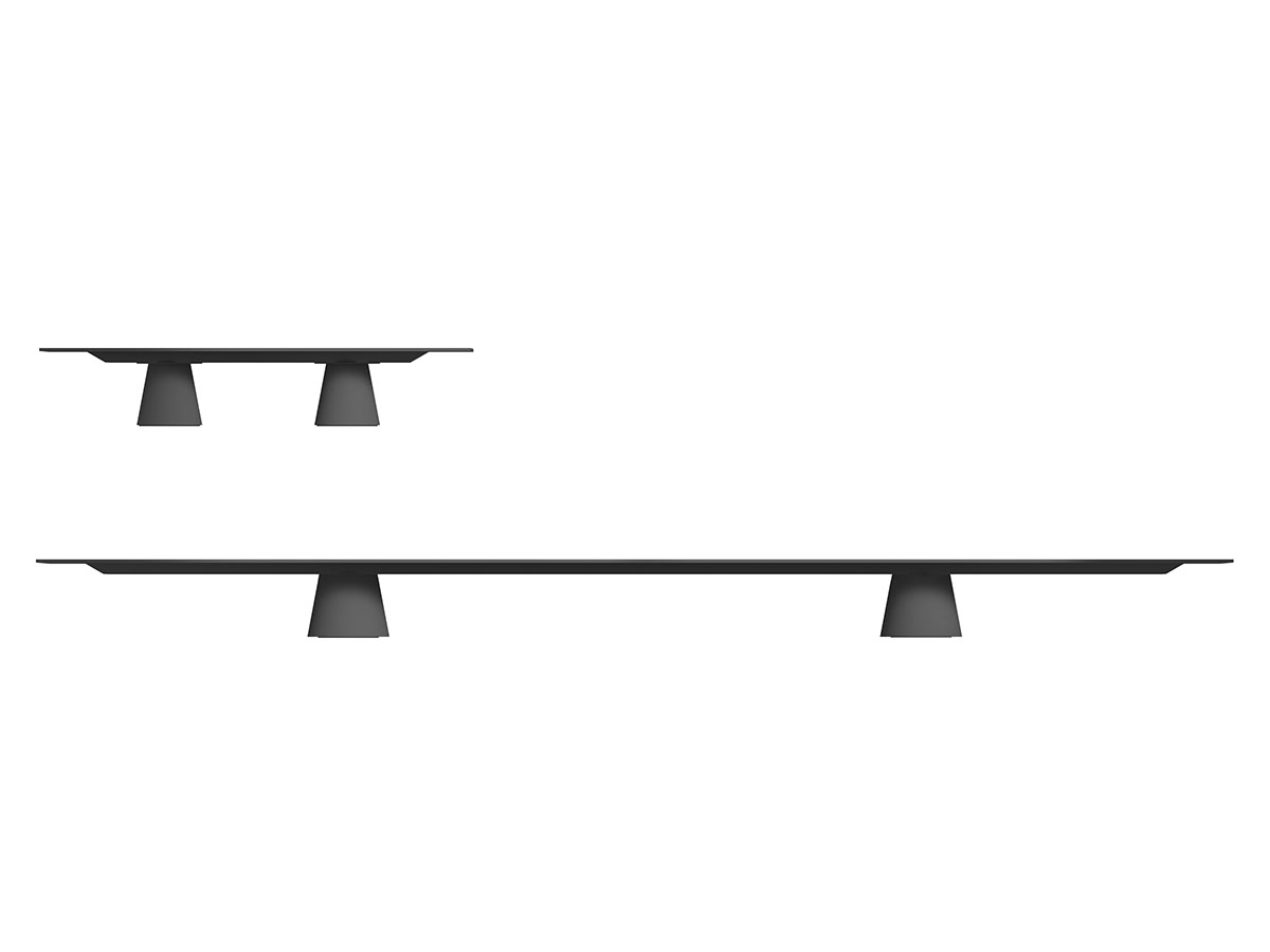 Tapered drum ex table in two lengths.