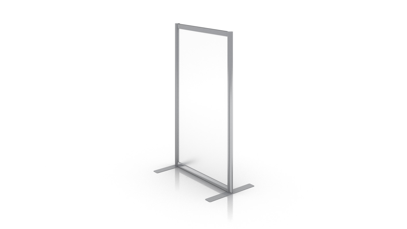 Zori Freestanding Acrylic screen against white background