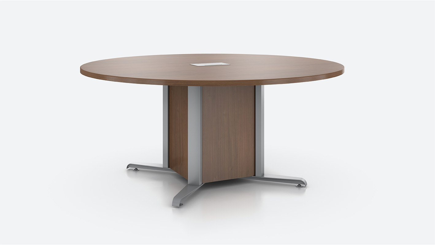 Impression table on white background. 
