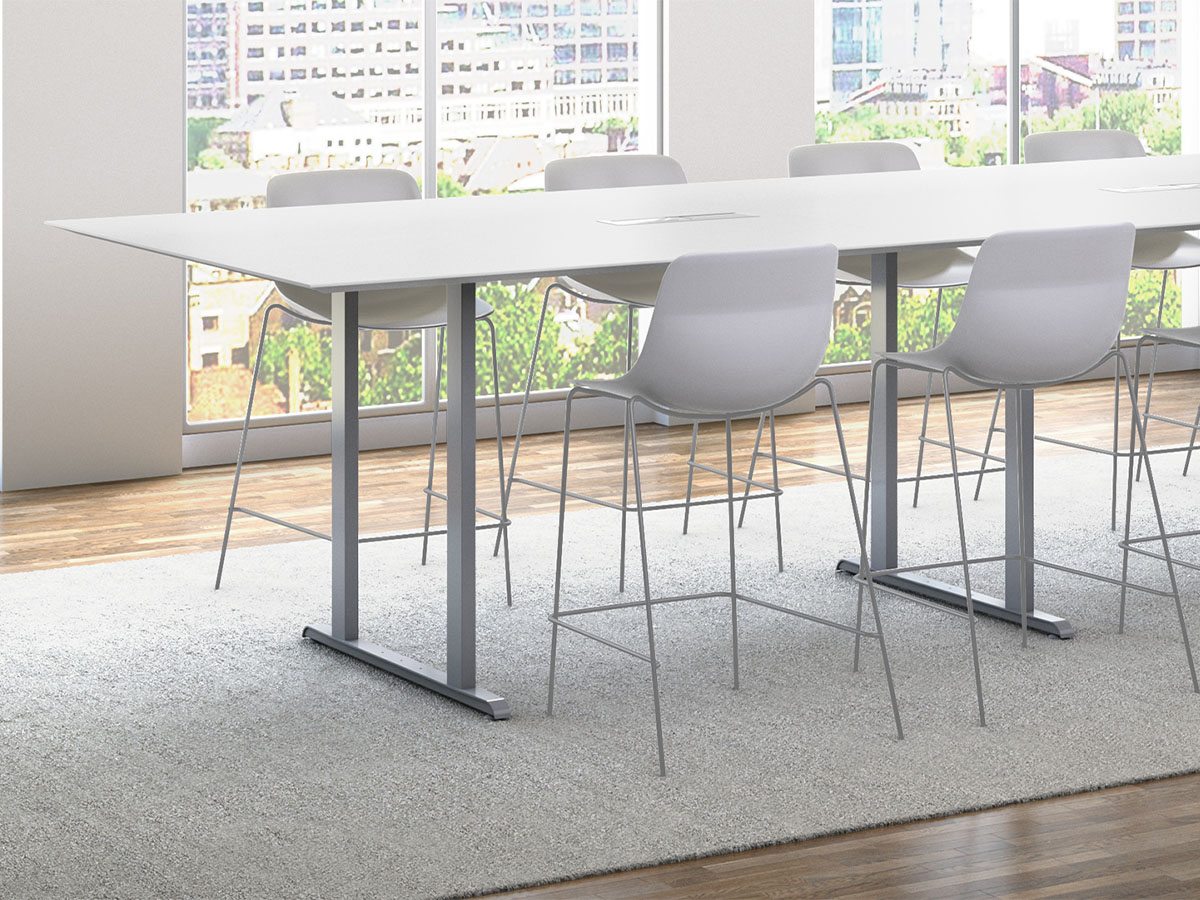 Impression table at standing height.