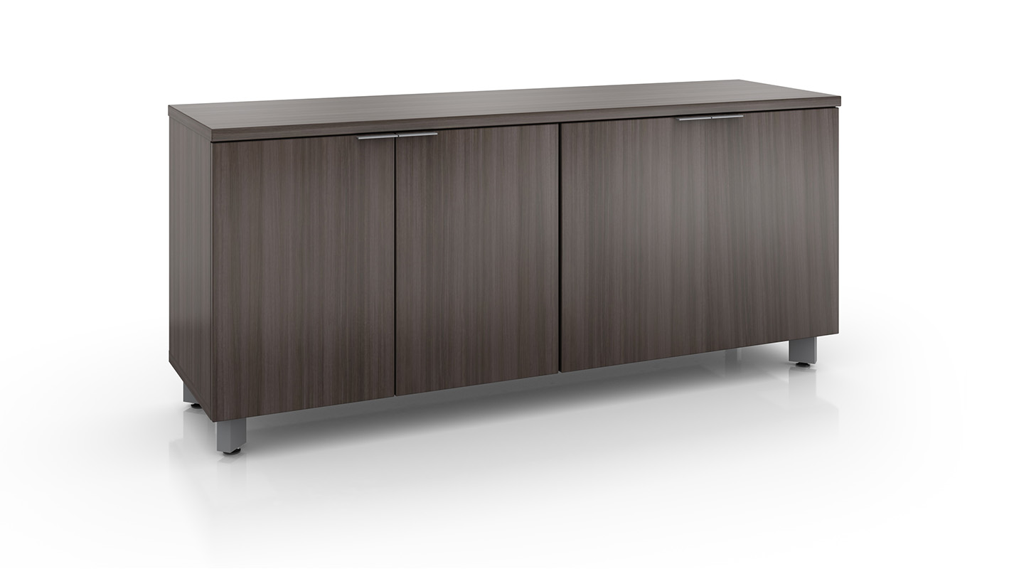 Impression credenza on white background. 