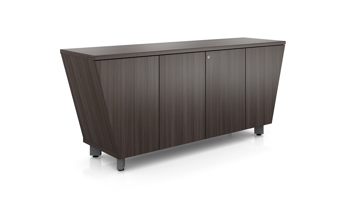Impression credenza on white background. 