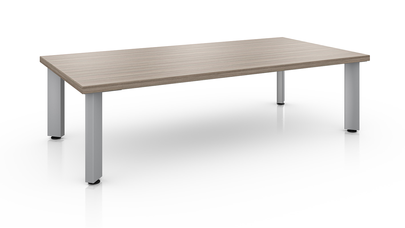 Impression table on white background. 