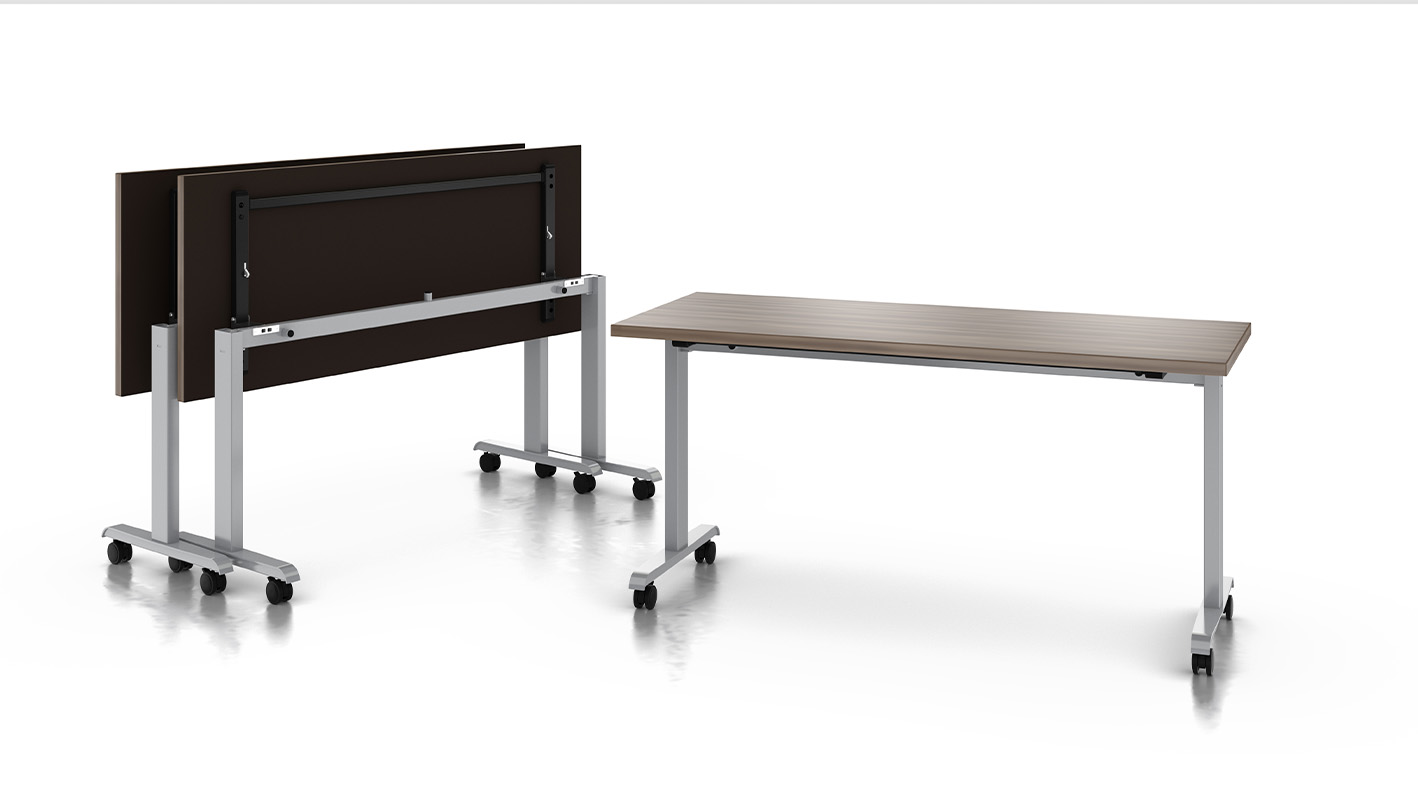 Impression training tables on a white background. 
