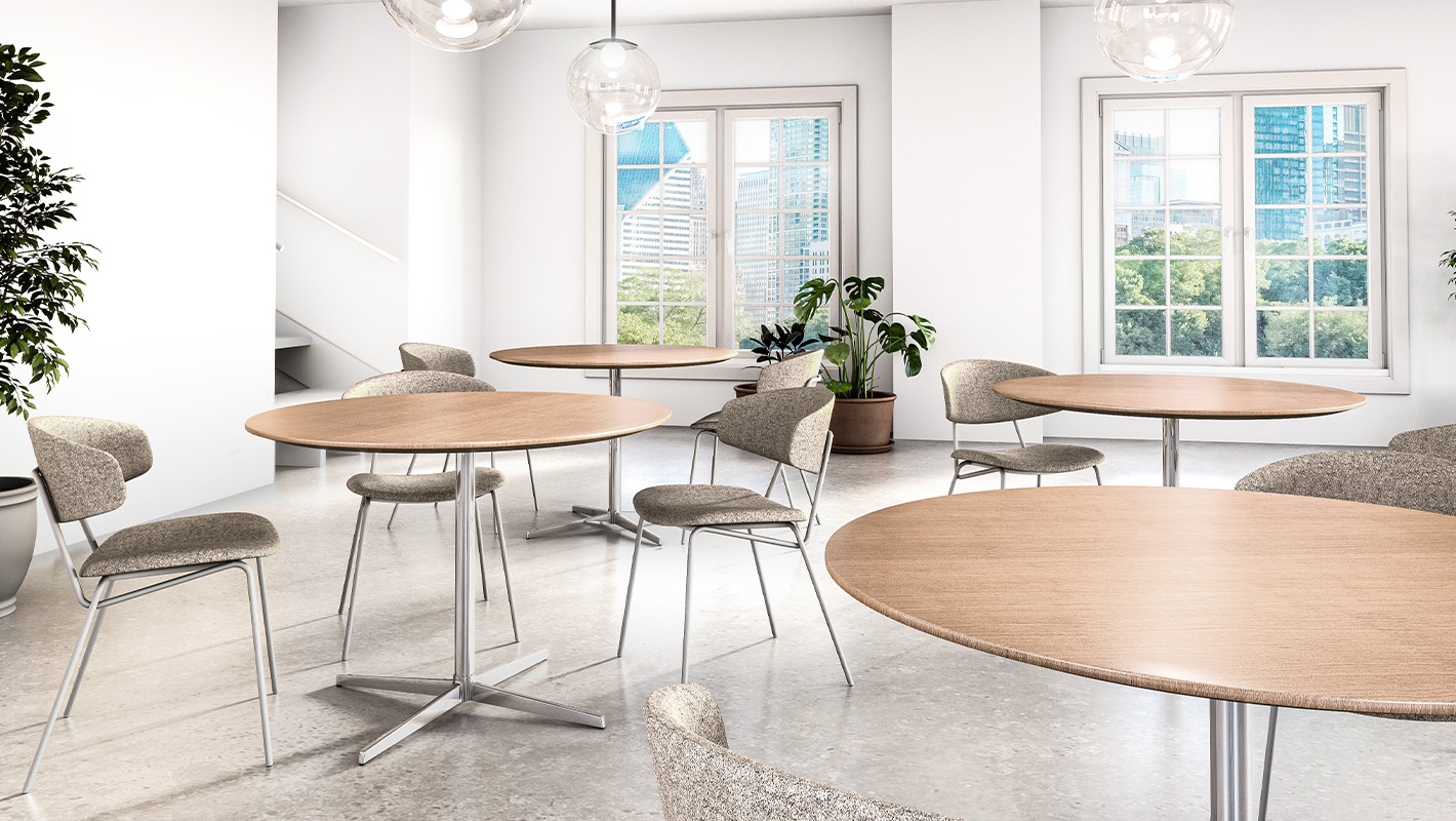 Kinsey table in a cafeteria. 