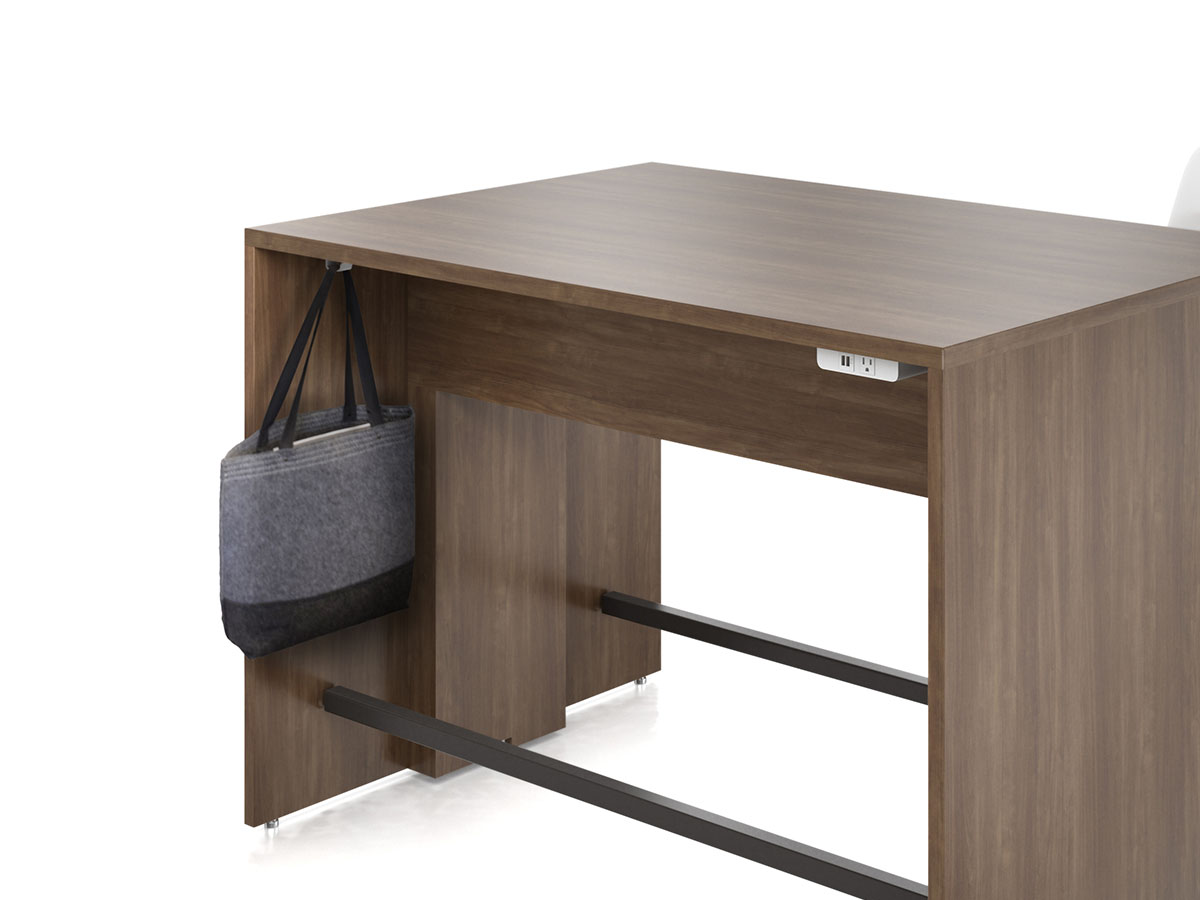 Landing table with a bag hook.