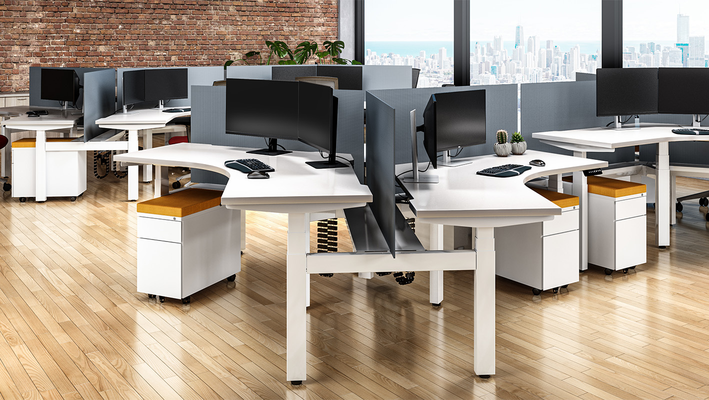120-degree XTB4 open plan office