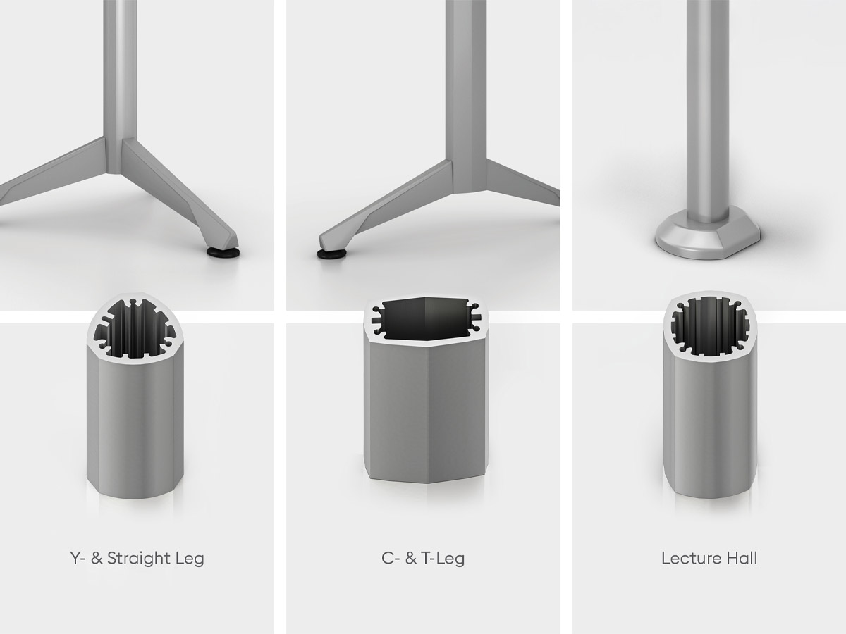 Zori Collection leg profiles.