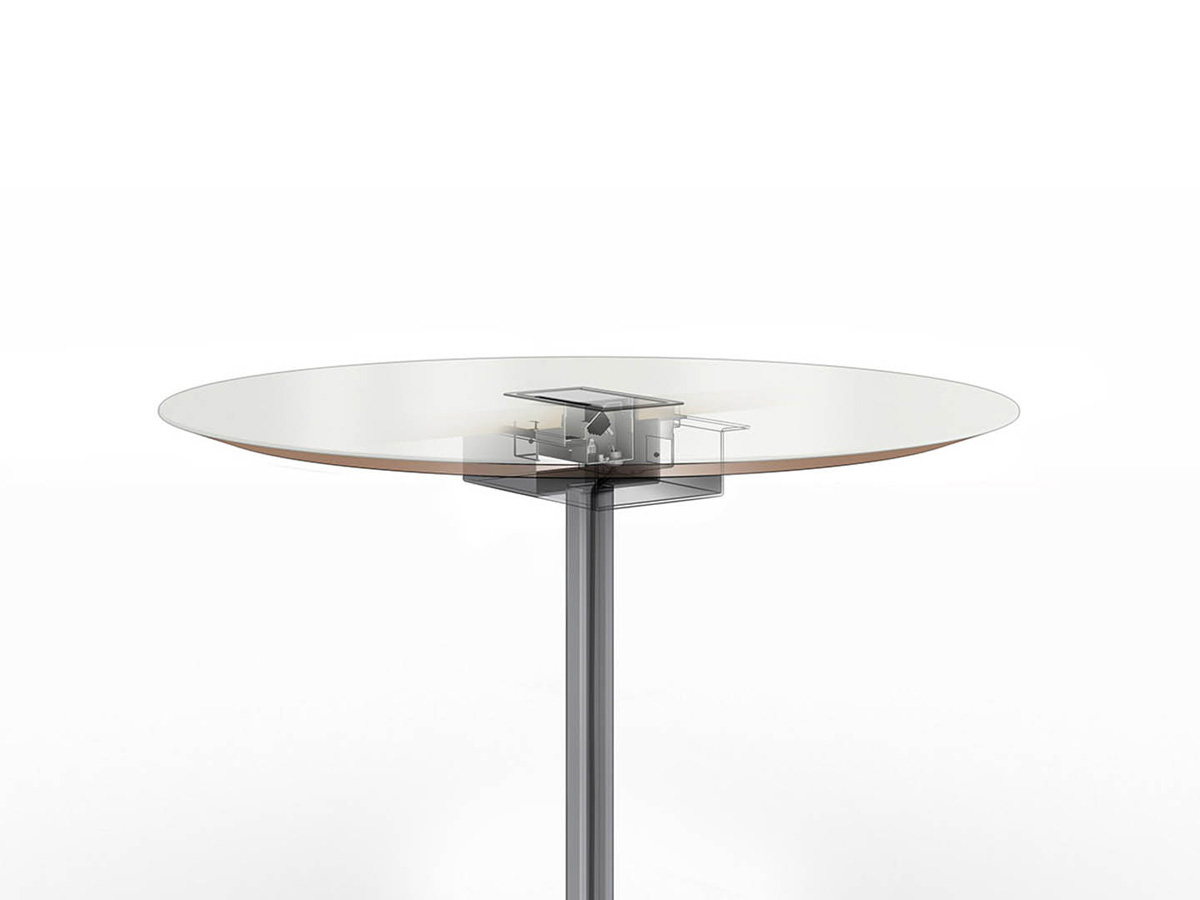 Zori occasional power/data top plate detail.