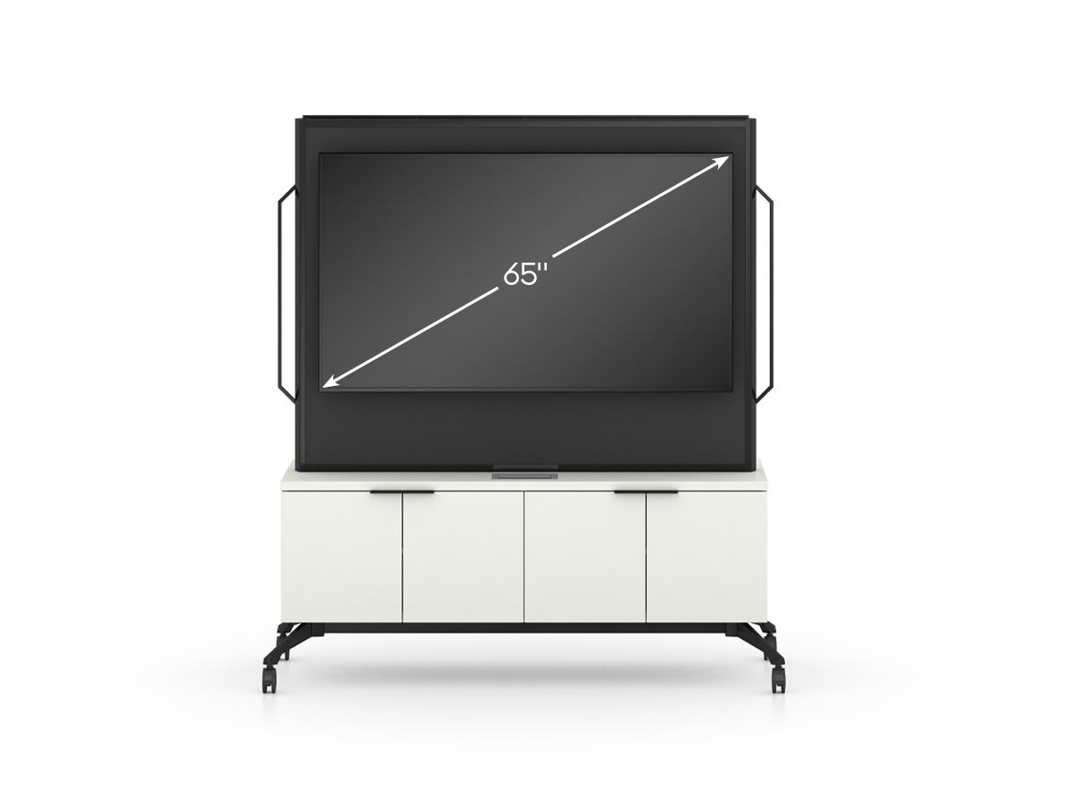 Zori Mobile Monitor Stand with 65" display.