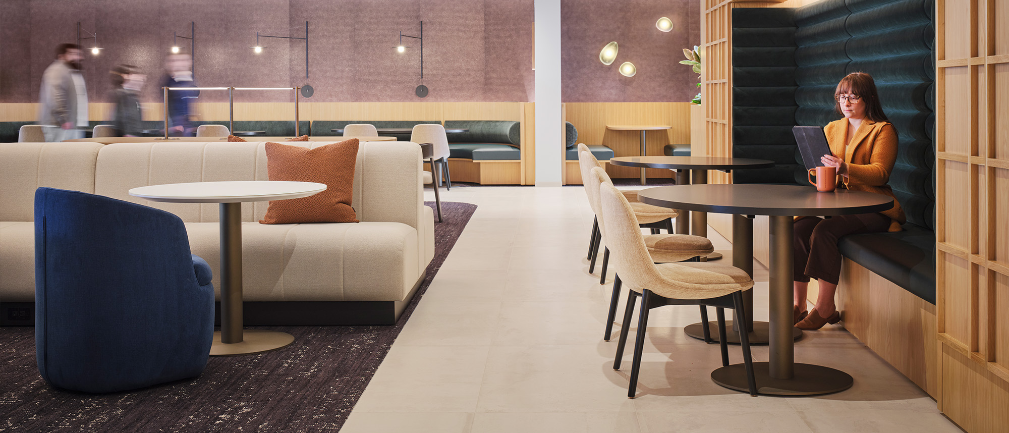 Disc Base tables in cafe