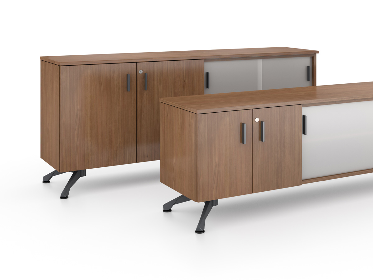 24-inch and 31-inch high Zori credenzas on white background.