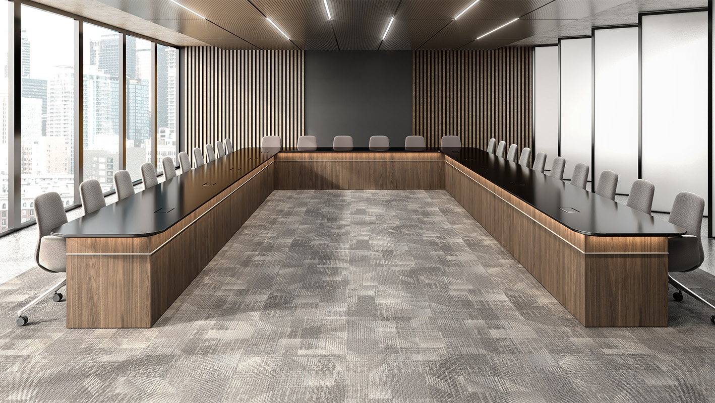 VOU U-Shaped Conference Table in conference room