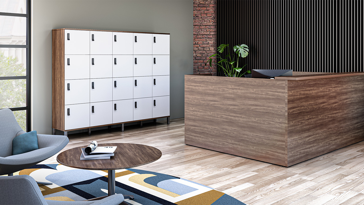 Universal Lockers in reception space