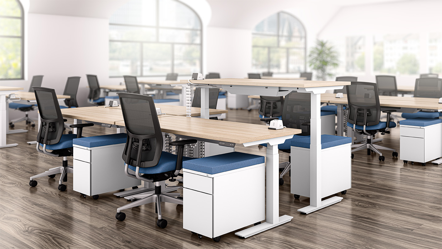 Supreme Power Unit on desk in open plan office