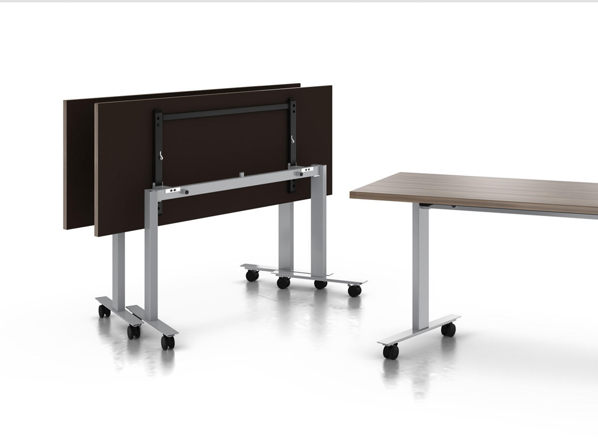 Solano training tables with angled legs for nesting.