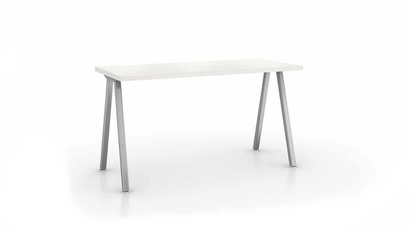 Sawhorse training table on white background