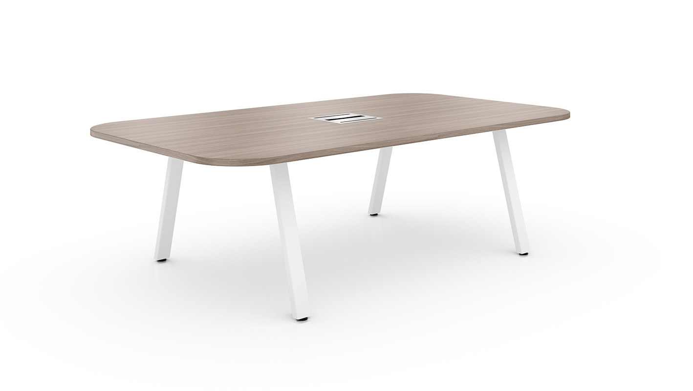 Sawhorse table on white background